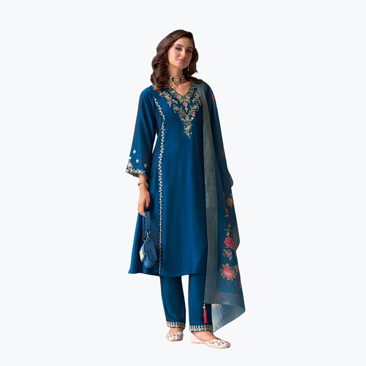 Lily & Lali Blue A-Line Kurta