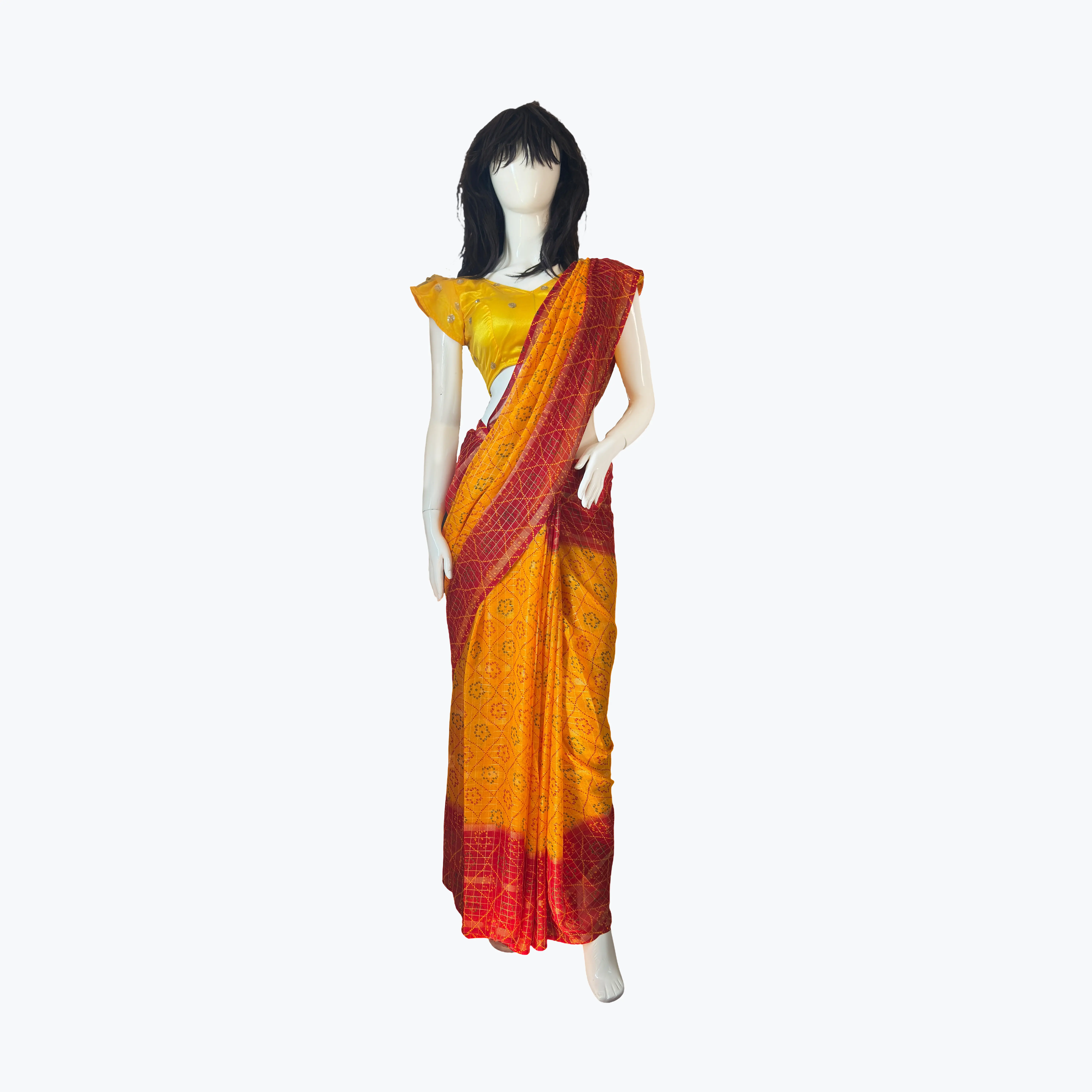 Chiffon Chunari Print Saree