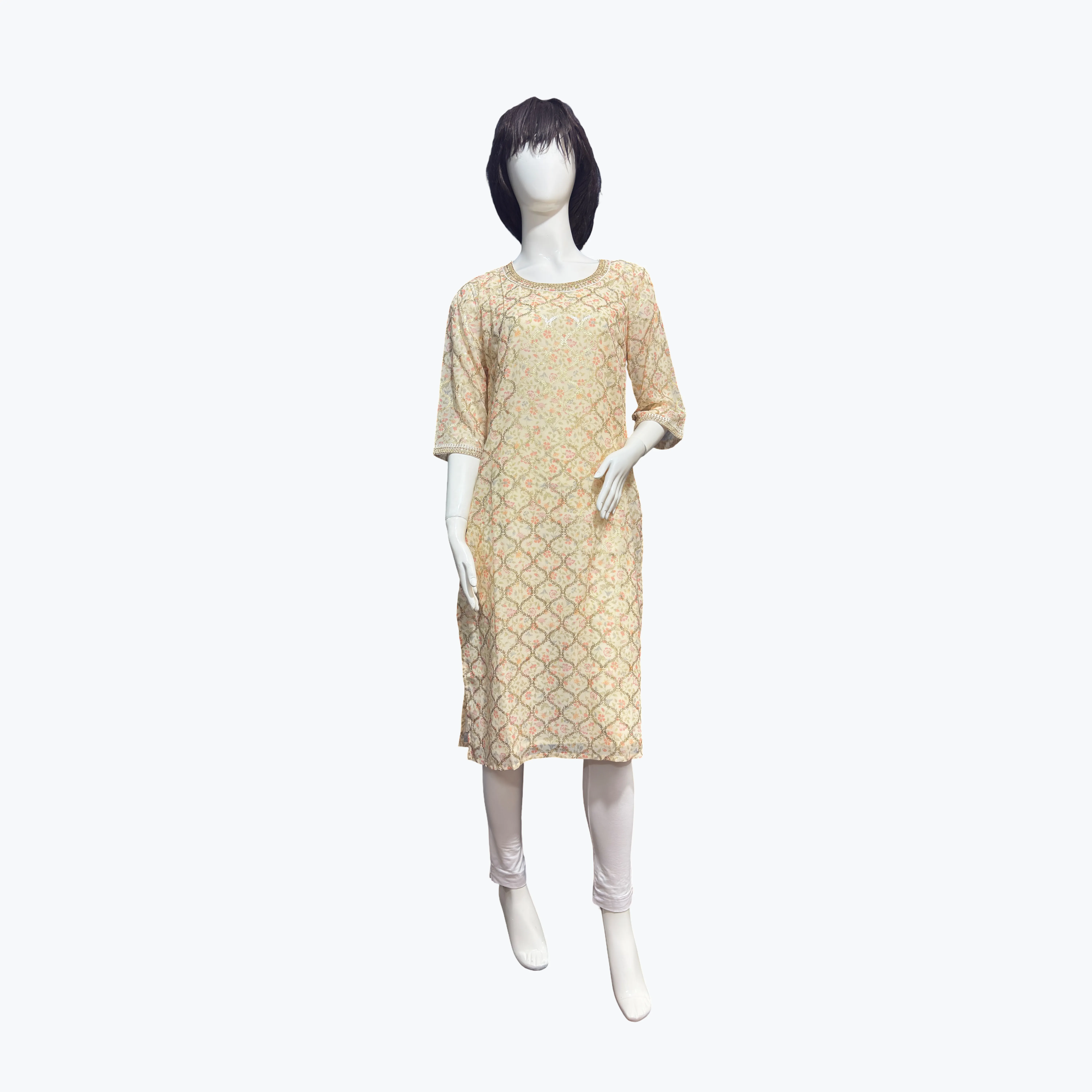 Aurelia Georgette Abstract Print Top