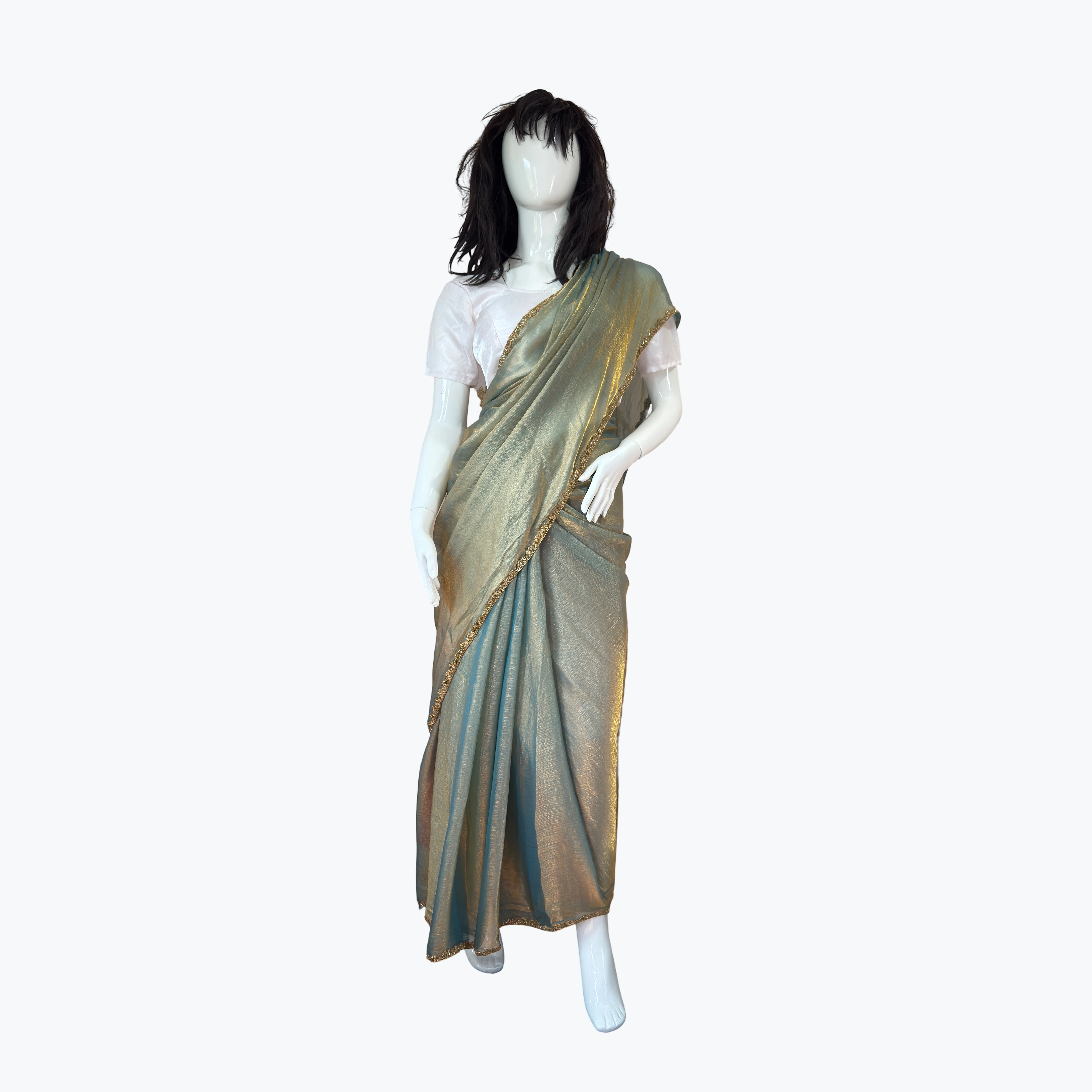 Fandy Silk Golden Saree