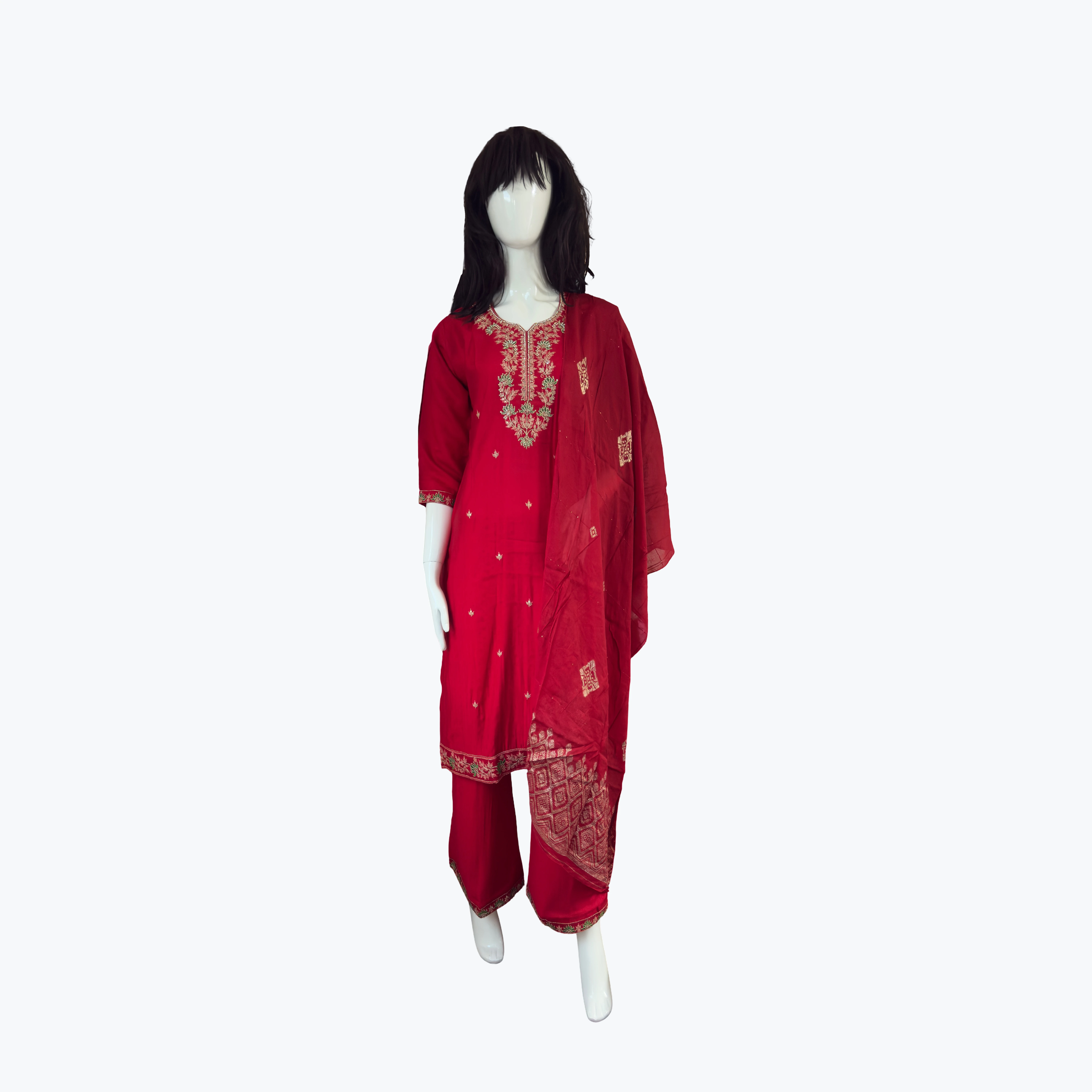 Red Cotton Kurta